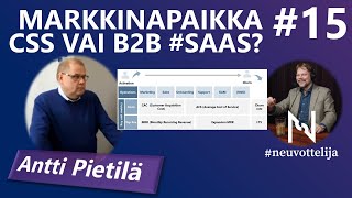 Thumbnail for podcast episode: SaaS-klubi - Markkinapaikka, CSS vai B2B SaaS? Antti Pietilä #neuvottelija 15
