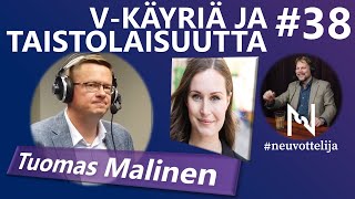 Thumbnail for podcast episode: #neuvottelija 38 - V-käyriä ja taistolaisuutta (Tuomas Malinen)