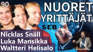 Thumbnail for podcast episode: Nuoret yrittäjät Niklas Snäll Waltteri Helisalo Luka Mansikka #neuvottelija 90