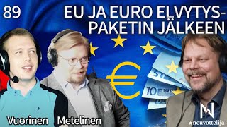 Thumbnail for podcast episode: EU ja Euro Elvytyspaketin jälkeen | Metelinen Vuorinen | #neuvottelija 89