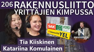 Thumbnail for podcast episode: Rakennusliitto yrittäjien kimpussa Katariina Komulainen Tia Kiiskinen #neuvottelija 206