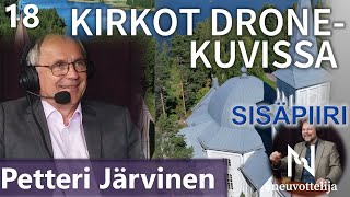 Thumbnail for podcast episode: Petteri Järvinen Suomen kirkot dronekuvissa #neuvottelja Sisäpiiri 18