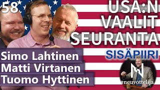 Thumbnail for podcast episode: USAn vaalit seuranta Vaalirankkurit Hyttinen Virtanen Lahtinen #neuvottelija Sisäpiiri 58